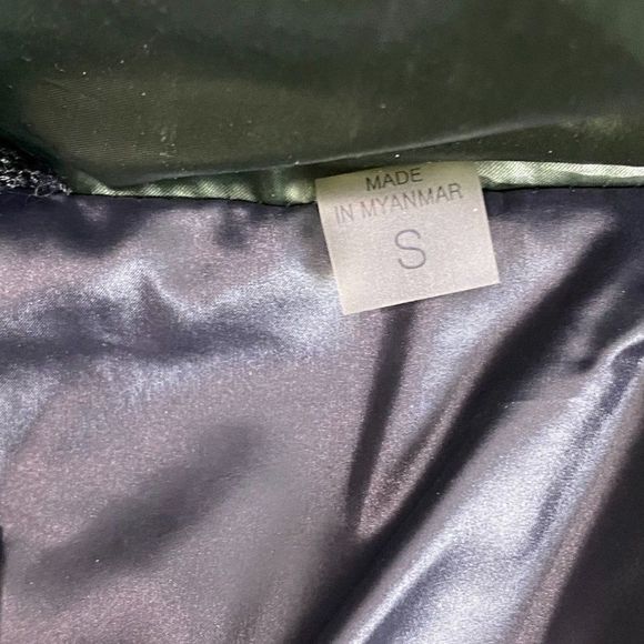 S13 Kylie Metallic Green Down Hooded Puffer Jacket - Picture 12 of 16